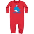 thumbnail image 2 of Inktastic Whale 1st Birthday Baby Fleece Romper, 2 of 4