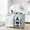 Blue, variant on Arlopu Kids Play Kitchen Set, Wooden Kitchen Playset with Stove Accessories, Interactive Wooden Toy Set Gift, White