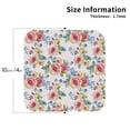 thumbnail image 2 of Yiaed Rose Flowers Print Leather Coasters for Drinks - Cup Coasters Coffee Table Kitchen Table Bar, Home & Office Gifts Handmade Drink Coasters-Square, 2 of 6