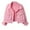 Pink, variant on Fiaer Pink Cropped Jeans Jackets for Women Oversized Long Sleeve Button down Shirts Loose Fit Trendy Lapel Collared Tops Pink XL