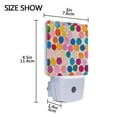 thumbnail image 4 of Yayeee LED Plug in Night Light for The Home with Auto Dusk to Dawn Light Sensors, 2 Pack, Watercolor Circles, 4 of 6