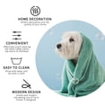 thumbnail image 4 of Kll Round Shape Drink Coasters Set Of 4,Pu Leather Absorbent Coasters Set Decorative Coffee Cup Coasters Housewarming Gift For Home Decor-Dog Wrapped In Towel, 4 of 9