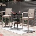 thumbnail image 2 of Vineego Set of 2 Outdoor Wicker Barstools Patio Bar Stools with Footrest and Armrest for Backyard,Gray, 2 of 7