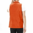thumbnail image 5 of New Summer Arrivals YLSDY Mens Outdoor Vest Jacket Light Softshell Zip Outerwear Fishing Travel Work Comfy Utility Cargo Vests for Hiking Golf Orange XXL, 5 of 7