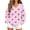 01#Light pink, variant on Women's V-Neck Raglan Sleeve Polka Dot Print Sweatshirt Loose Casual Pullover Top