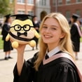 thumbnail image 4 of Cute Graduation Egg Plush Toy, Soft Stuffed Animal with Doctoral Cap & Glasses, Graduation Gift for High School & College Grads, Graduation Season Plush Keepsake for Students, 4 of 5