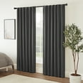 thumbnail image 3 of Eclipse Fresno Blackout Curtain Panel, Back Tab Window Curtain, Thermaweave, (1 Panel), 52 In Wide x 84 In Long, Charcoal, 3 of 5