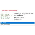 thumbnail image 2 of A/C O-Ring Kit - Compatible with 2007 - 2011 Dodge Nitro 2008 2009 2010, 2 of 2