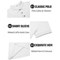 thumbnail image 5 of COOFANDY Mens Casual Slim Fit Dress Polo Shirts Short Sleeve Textured Polo T-Shirts Fashion Vintage Golf Shirts, 5 of 6