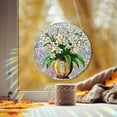 thumbnail image 4 of Rustic Style Sun Catcher Window Prism With Flower Design, Stained Glass Effect Acryic Hanging Ornament For Garden, Patio, Home Decor, 4 of 4
