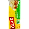 thumbnail image 3 of Glad Fold Top Sandwich Bags, Plastic Bags 180-Count (12 Pack) (Bundle), 3 of 4