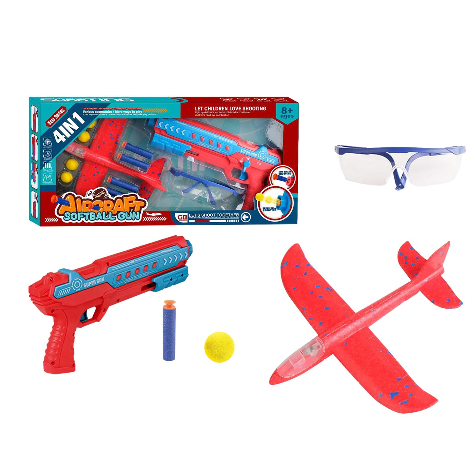 Foam Plane Launcher Catapult Gliders Airplane Guns Toy Children Outdoor