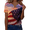 Deep Red(American Flag Stars), variant on Iaqnaocc American Flag Womens Tops 4th Of July Summer Button Down V-Neck Retro T Shirt Patriotic American Flag Stars July 4th Celebration Short Sleeve Tee Tops Deep Red S