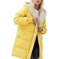 thumbnail image 4 of iHPH7 Puffer Jacket Women Puffer Coat Women Fleece Jacket Women Warm Winter Coats for Women's Hooded Winter Coats Warm Jackets for Women's Outerwear Yellow M, 4 of 5