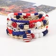 thumbnail image 4 of 4th of July Independence Day St.Patrick’s Day Bracelets for Women Girls Valentine's Day Charm Bracelet Beaded Stretch Bracelet Festive Costume Party Accessory, 4 of 6