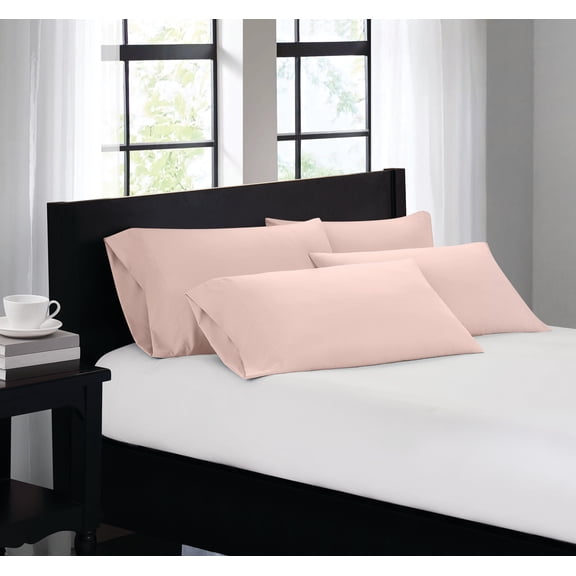 Truly Soft Everyday Blush 4 Pack Standard Pillowcase, Solid Color Themed, Adult Bedding, Oeko-TEX Certified
