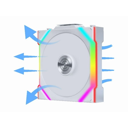 Lian Li 12RSL1W1W Wireless 120mm ARGB Case Fan Reverse Blade Single White