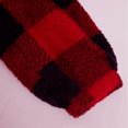 thumbnail image 5 of Girl's Fuzzy Hoodies Oversized Buffalo Plaid Sherpa Fleece Sweatshirt Casual Loose Button Pullover Tops Plush Outwear Coat 5-14Years, 5 of 5