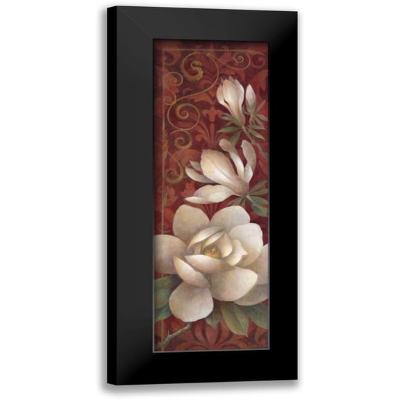 Vollherbst-Lane, Elaine 7x14 Black Modern Framed Museum Art Print Titled - Magnolia Melody I
