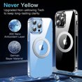 thumbnail image 4 of Magnetic Clear for iPhone 14 Pro Case, Slim Anti-Scratch Shockproof Military Drop Protection Transparent Phone Case Compatible with Mag Safe Wireless Charging  for iPhone 14 Pro, Clear, 4 of 8