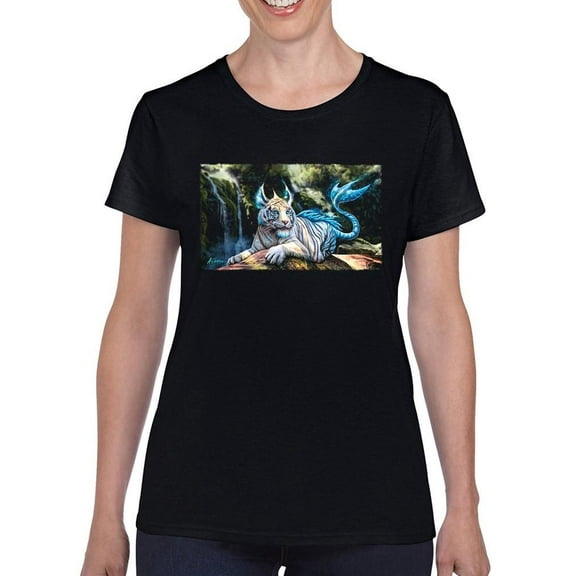 Luminous Tiger T-Shirt Women -Anthony Chirstou Designs, Female Medium
