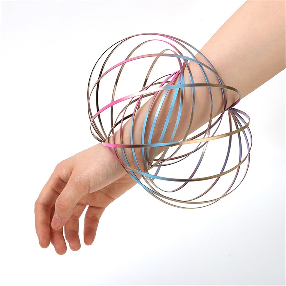 Funny Flow Ring Toys 3D Shaped Multi Sensory Interactive Spring Kids Fidget Toy 