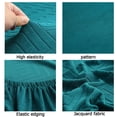 thumbnail image 2 of Dowbom Super Stretch Futon Cover Full size,Jacquard Armless Sofa Bed Slipcover with Elastic Bottom Furniture Protector Anti-Slip Washable Futon Slipcover for Foldable Couch bed-L(61"-72")-dark green, 2 of 7