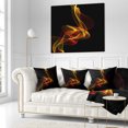 thumbnail image 2 of Designart Red Yellow Twisted Waves Fractal - Abstract Throw Pillow - 16x16, 2 of 4