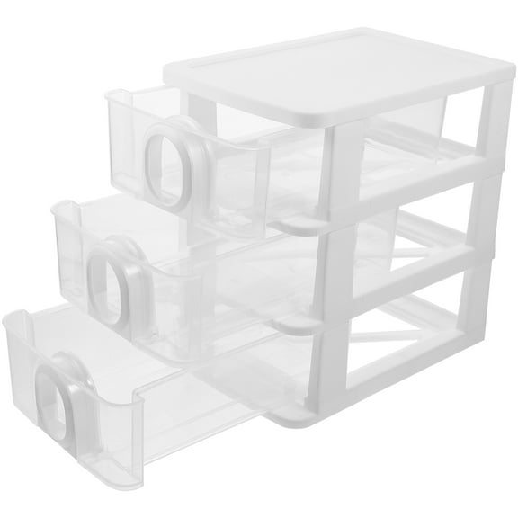 White Lockers Storage Drawers Organizer Desktop Jewelry Display Holder Small Cosmetic Office
