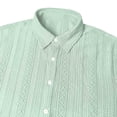 thumbnail image 6 of QSAWXQZ Men's Jacquard 2PC Button Down Set Lapel Short Sleeves Shirt Elastic Waist Shorts with Pockets Beach Outfit for Vacation M, 6 of 7