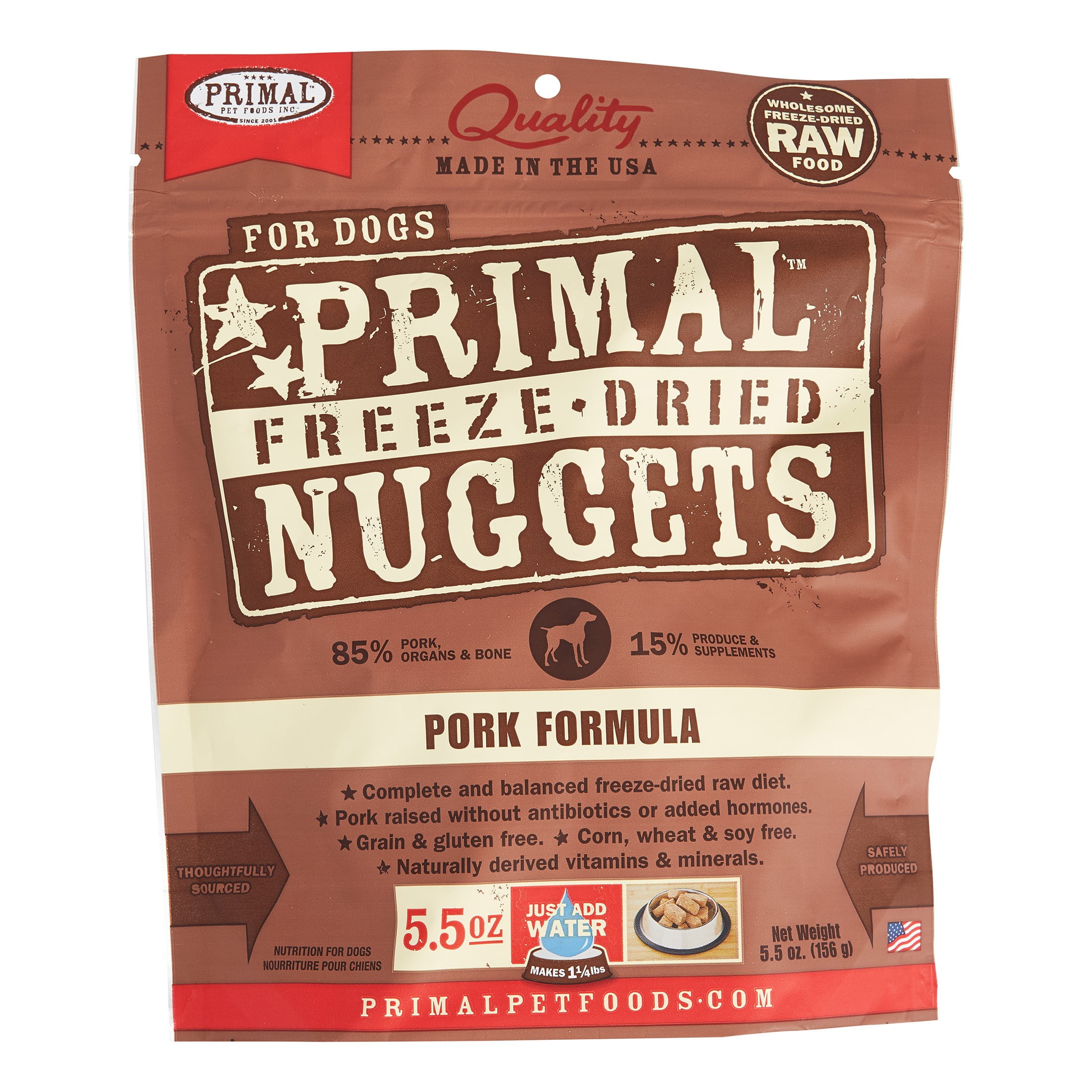 Primal Pet Foods Nuggets GrainFree Pork Formula Freeze Dried Dog Food