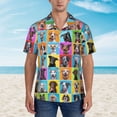 thumbnail image 4 of Haiem Cute Dogs Collage Printed Hawaiian Shirt for Men - Men’s Casual Beach Summer Shirts - Stretch Fabric with Modern Fit-Medium, 4 of 9