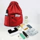 thumbnail image 4 of Mochila Portátil con Cordón Ajustable y Bolsillo Impermeable | Ideal para Gimnasio, Playa, Natación y Otros Deportes | Resistente Al Agua | Tela Oxford Roja | 37 X 18 X 48 Cm | 300 G | Unisex, 4 of 6