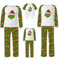 thumbnail image 1 of Conjuntos de pijamas navideños familiares a juego Grinch 2024, pijama de Grinch con parte superior y pantalones de pijama a cuadros, pijama de Grinch para niños y adultos para la familia, 4 Años, 1 of 4