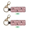 thumbnail image 2 of Wukai Cute Calf Print Leather Car Keychain, Universal Key Fob Keychain, Leather Key Chain Holder for Men and Women,360 Degree Rotatable, 2 of 5