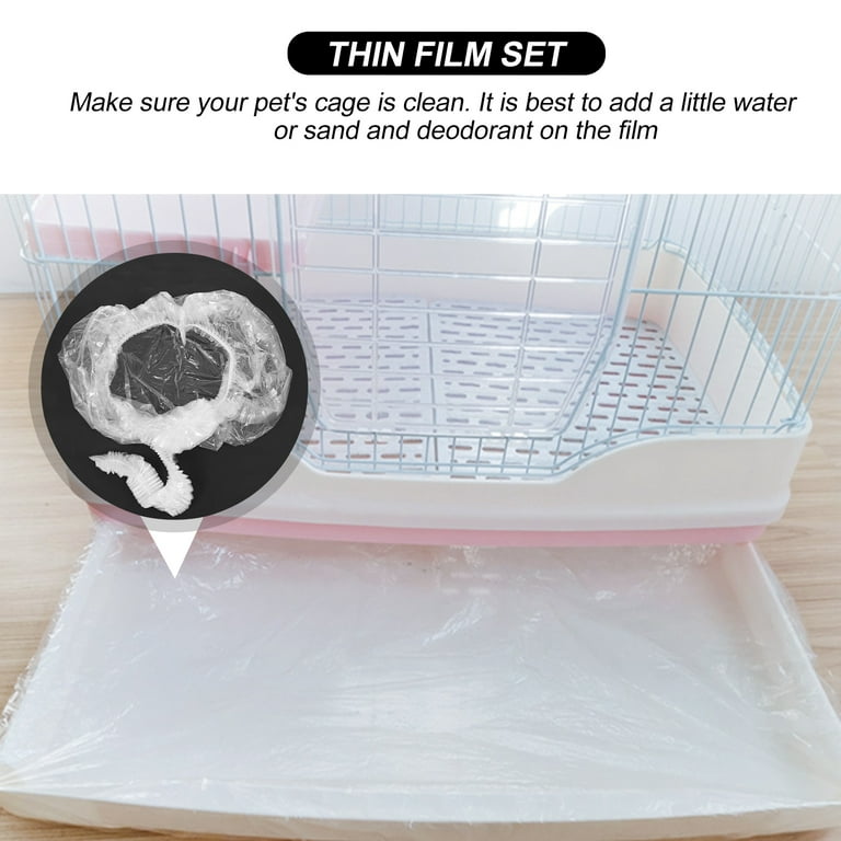Hamiledyi Small Pet Cage Cleaner Set, Disposable Rabbit Cage Liner