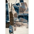 thumbnail image 3 of MDA Rug Imports Rhodes Collection Abstract Area Rug 7'11'' Round - White/Blue, 3 of 5
