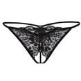 thumbnail image 2 of Bragas de Encaje para Mujer Ropa Interior Sin Entrepierna s Calzoncillos de Lencería Negro Soledad tanga ropa interior para mujeres, 2 of 10