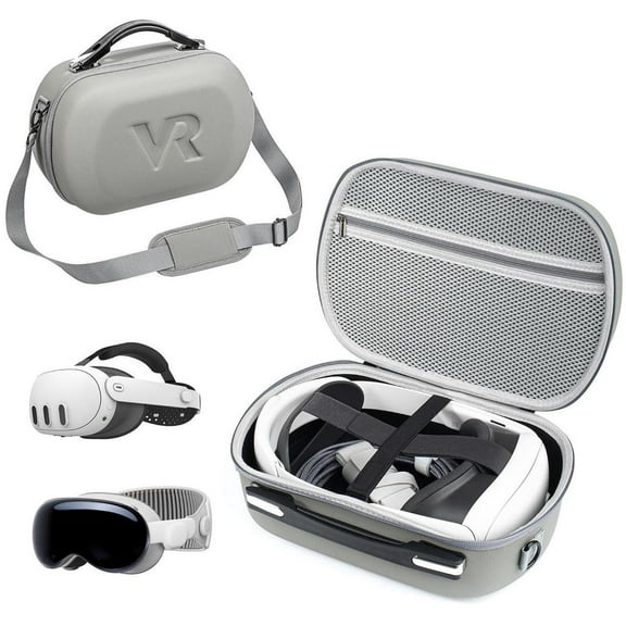Hard Carrying Case for Meta Quest 3 / Quest 3S, VR Gaming Headset Controllers and Accessories Travel Storage Case for Vision Pro, Meta Quest 2, Quest Pro, Pico 4, Pico 4 Pro