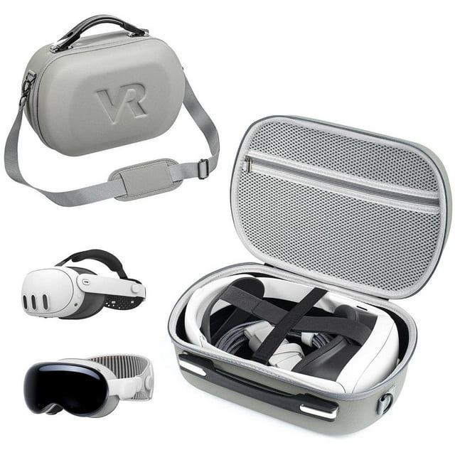 Étui Rigide de Transport pour Meta Quest 3 / Quest 3S, Manettes de Casque de Jeu VR et Accessoires, Étui de Rangement de Voyage pour Vision Pro, Meta Quest 2, Quest Pro, Pico 4, Pico 4 Pro