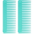 thumbnail image 1 of Wide Tooth Comb for Curly Hair Wet Dry Hair, No Handle Detangler Comb Styling Shampoo Comb (Cyan, 2 Pieces), 1 of 6