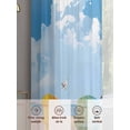 thumbnail image 6 of Beach Chairs Sheer Curtains 45 Inch Long 2 Panels, Summer Beach Ocean Seagull Sky Light Filtering Rod Pocket Curtains, Sheer Voile Drapes for Living Room Bedroom, 52"x45", 6 of 8