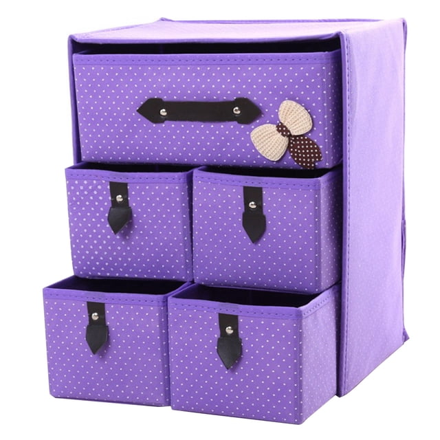 Coofit Storage Drawer Foldable Bowknot Clothes Organizer Storage Cube Organizer