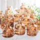thumbnail image 5 of Set de 20 minijarrones pequeños de cristal ámbar para bodas y bodas, 5 of 7