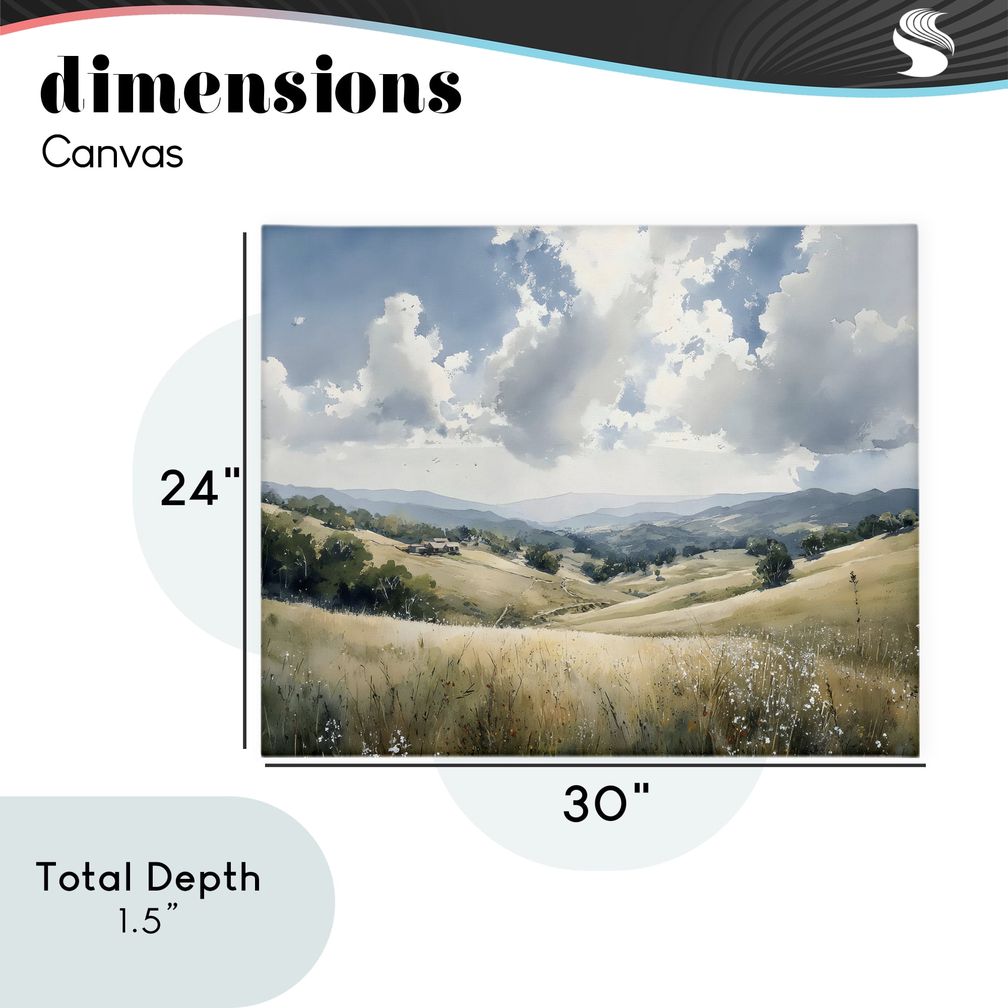 Stupell Industries Distant Hill House in Meadow Canvas Wall Art, design by Franklyn Gregory