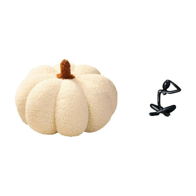 Cojín De Peluche De Calabaza De Halloween, Estatua Abstracta De Pensador, Almohada Decorativa Para Sofá, Escultura Moderna, Adorno Para Cama, Dormitorio, Estante, Escritorio, Decoración De