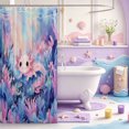 thumbnail image 3 of Manfei Colorful Axolotl Shower Curtain 72Wx72L,Aquatic Amphibian Bathroom Curtain, 3 of 5
