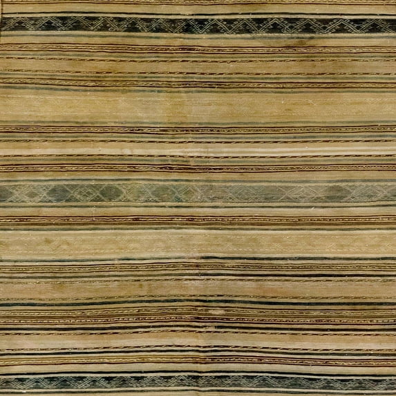 Ahgly Company Indoor Square Abstract Gold Abstract Area Rugs, 8' Square