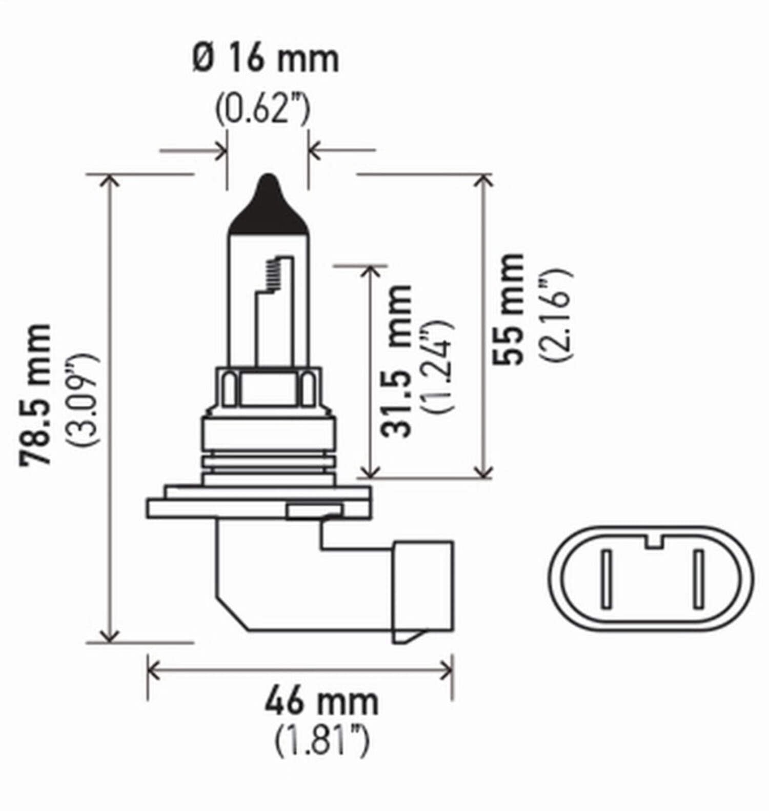 Hella 9006P50TB Headlight Bulb