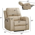 ANJHOME Power Recliner Chairs, Electric Leather Recliners with USB